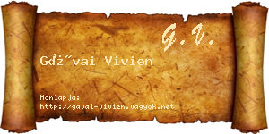 Gávai Vivien névjegykártya