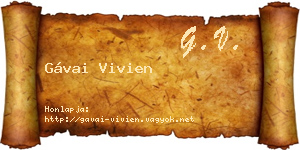 Gávai Vivien névjegykártya